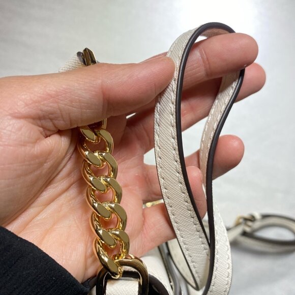 Michael Kors Jet Set Medium Leather Envelope Clutch in Optic White - Picture 4 of 7